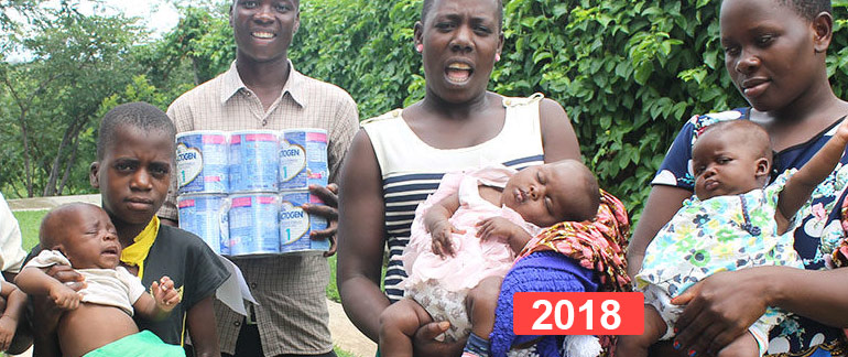 Proyecto de nutrición infantil para la distribución de leche en Benga 2018