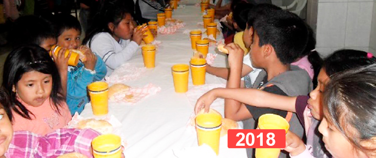 Comedor social para niños en Lima. 2018