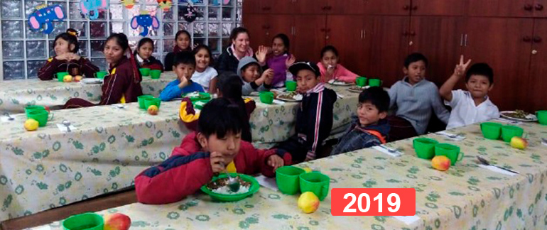 Comedor social para niños en Lima. 2019
