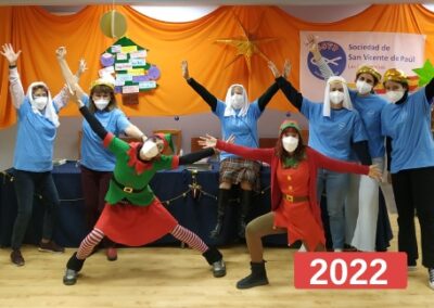 Integración social: celebración fiesta de reyes en Madrid 2022